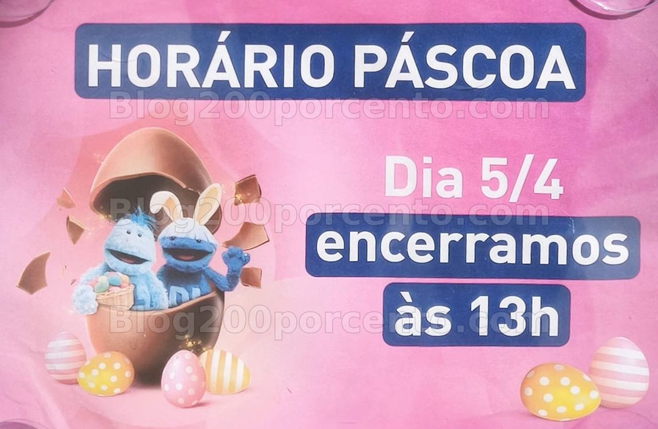 ALERTA - Horário de Domingo de Páscoa ALDI - dia 5 abril